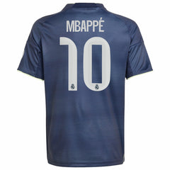 Kylian Mbappé Real Madrid Youth 2025/26 Away Replica Player Jersey - Adidas Blue