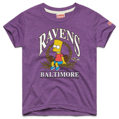 Homage x The Simpsons Youth Tri-Blend T-Shirt - Baltimore Ravens