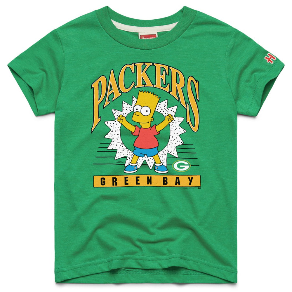 Homage x The Simpsons Youth Tri-Blend T-Shirt - Green Bay Packers