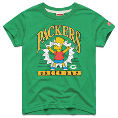 Homage x The Simpsons Youth Tri-Blend T-Shirt - Green Bay Packers