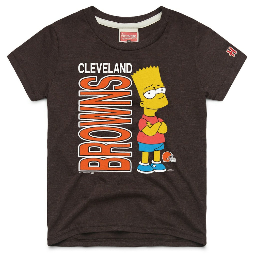 Homage x The Simpsons Youth Tri-Blend T-Shirt - Cleveland Browns