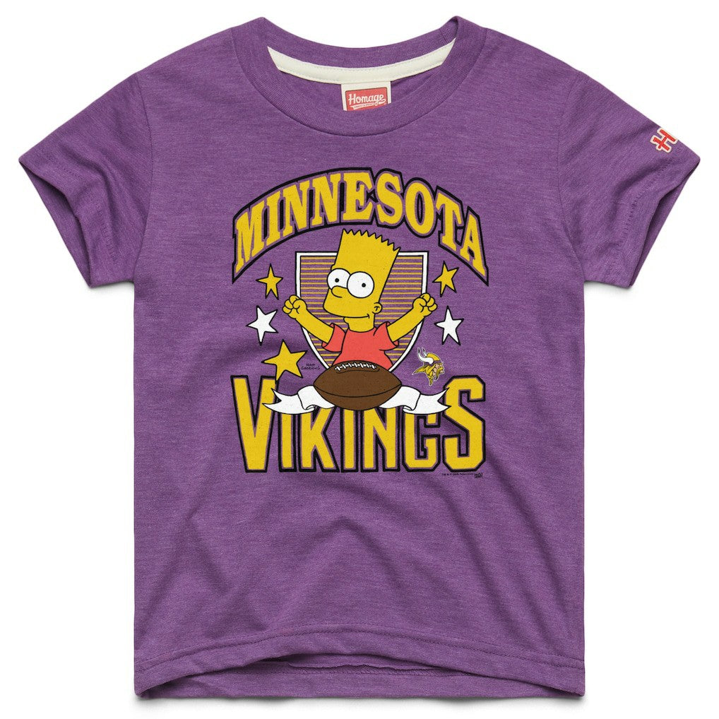 Homage x The Simpsons Youth Tri-Blend T-Shirt - Minnesota Vikings