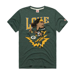 Jordan Love  Homage Unisex Caricature Player Graphic Tri-Blend T-Shirt - Green Bay Packers