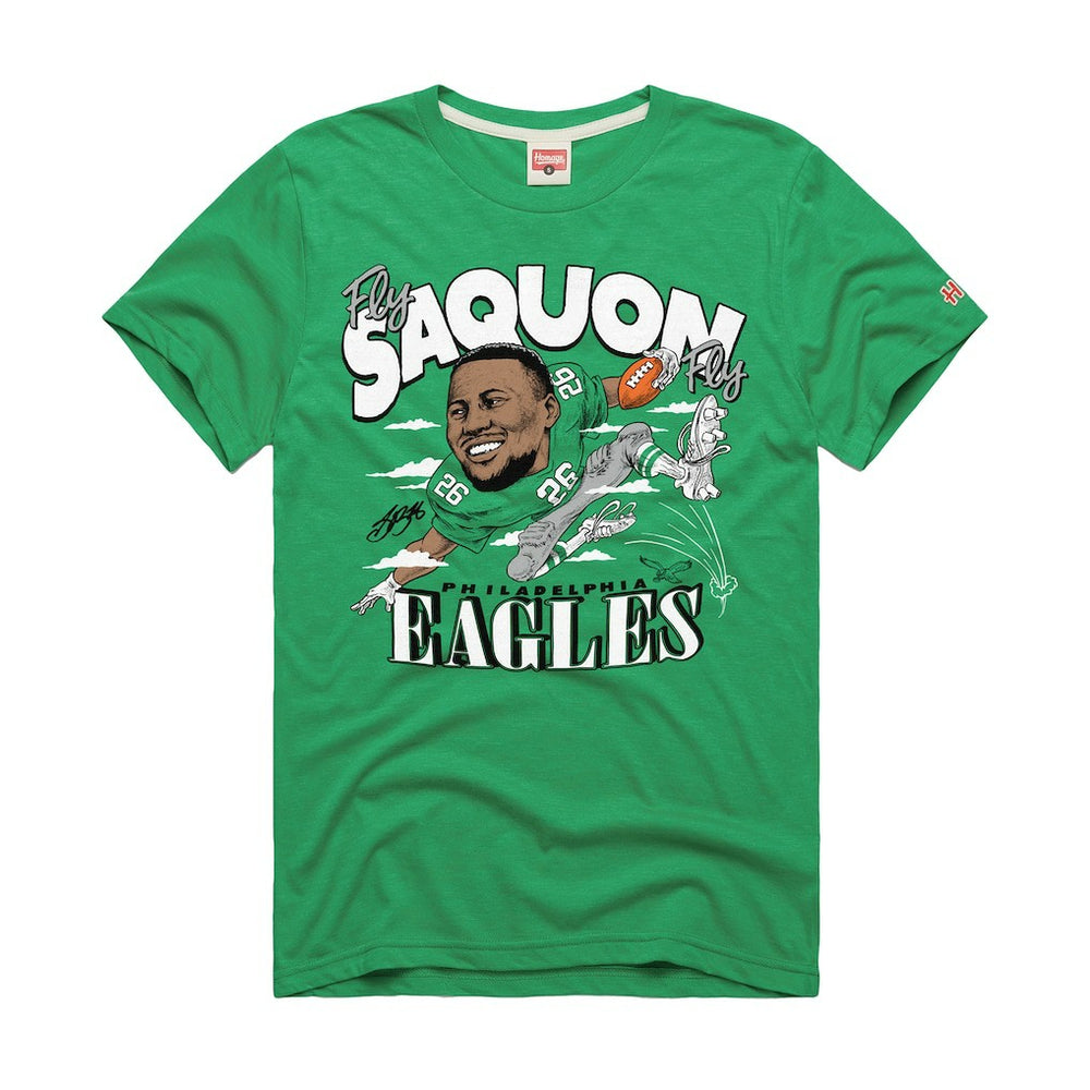 Saquon Barkley  Homage Unisex Caricature Player Graphic Tri-Blend T-Shirt - Philadelphia Eagles