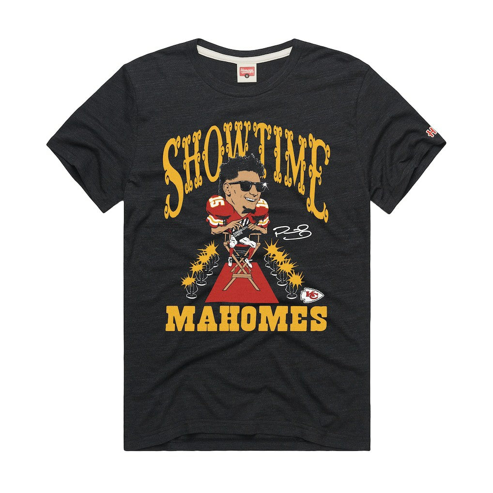 Patrick Mahomes  Homage Unisex Caricature Player Graphic Tri-Blend T-Shirt - Kansas City Chiefs