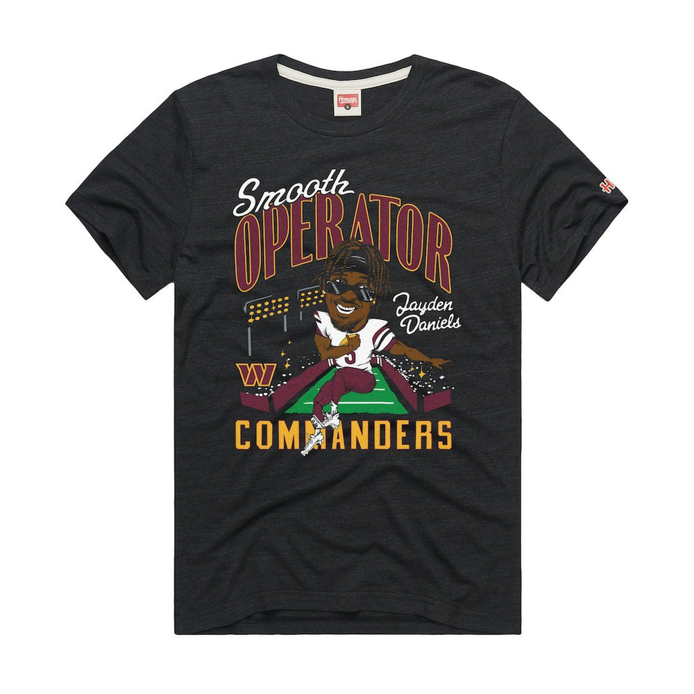 Jayden Daniels  Homage Unisex Caricature Player Graphic Tri-Blend T-Shirt - Washington Commanders
