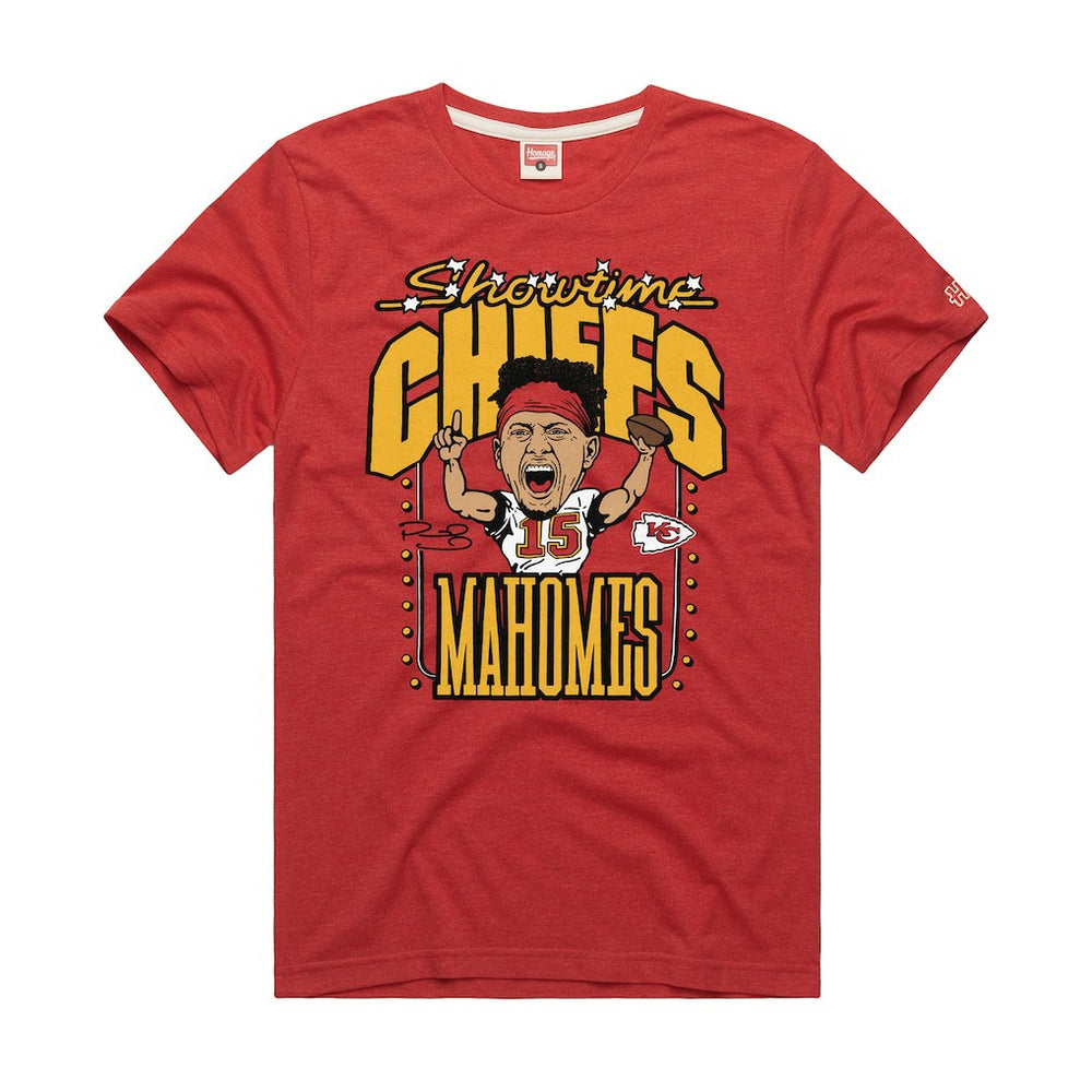 Patrick Mahomes  Homage Unisex Caricature Player Graphic Tri-Blend T-Shirt - Kansas City Chiefs