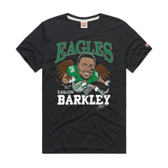 Saquon Barkley  Homage Unisex Caricature Player Graphic Tri-Blend T-Shirt - Philadelphia Eagles