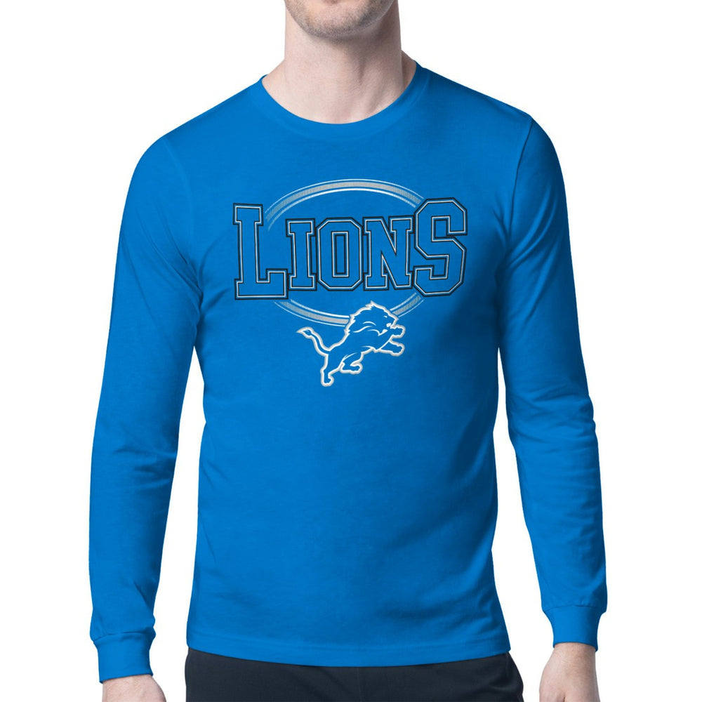 Starter Team Track Graphic Long Sleeve T-Shirt - Detroit Lions