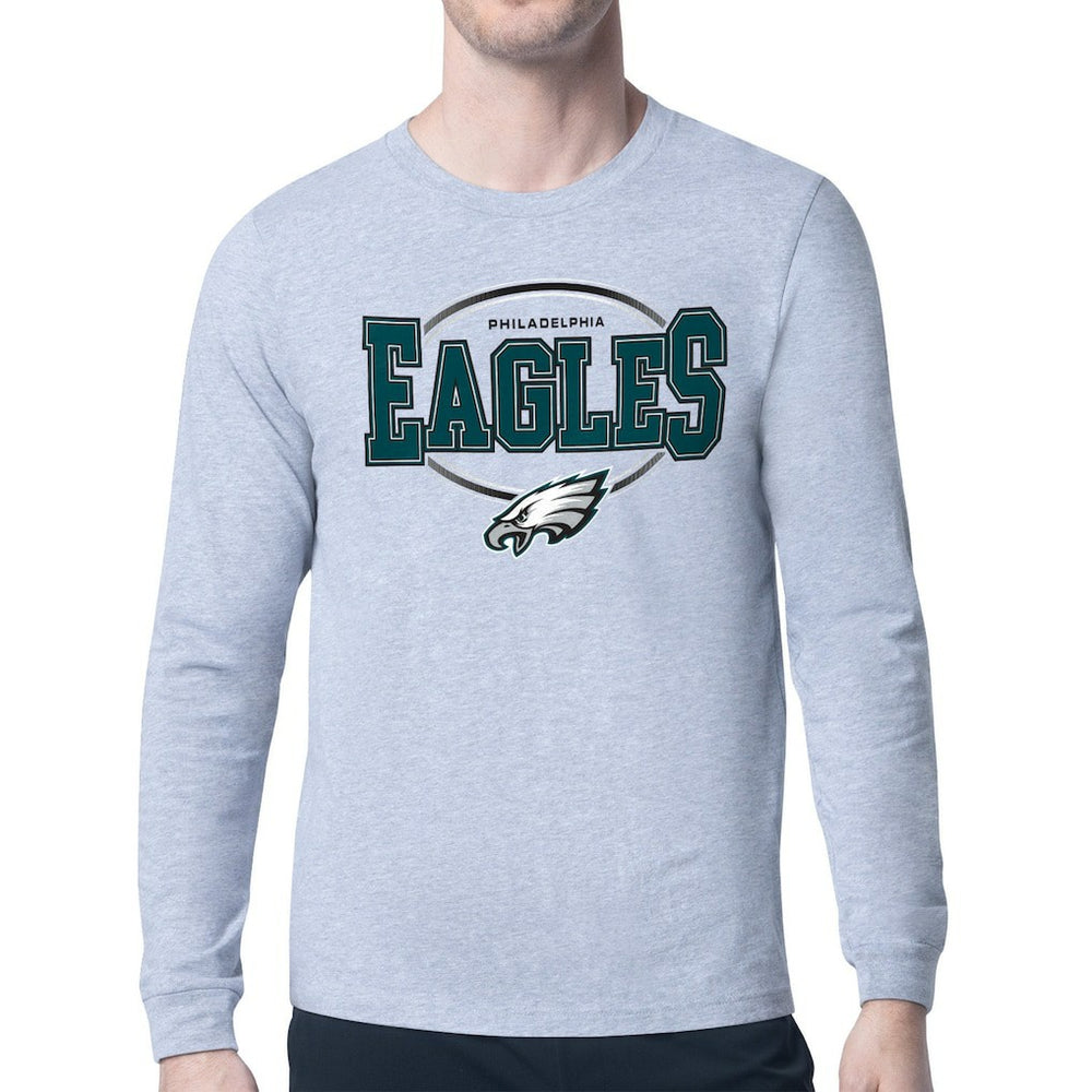 Starter Team Track Graphic Long Sleeve T-Shirt - Philadelphia Eagles