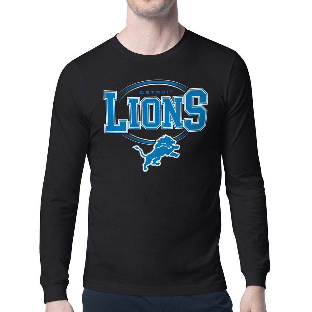 Starter Team Track Graphic Long Sleeve T-Shirt - Detroit Lions