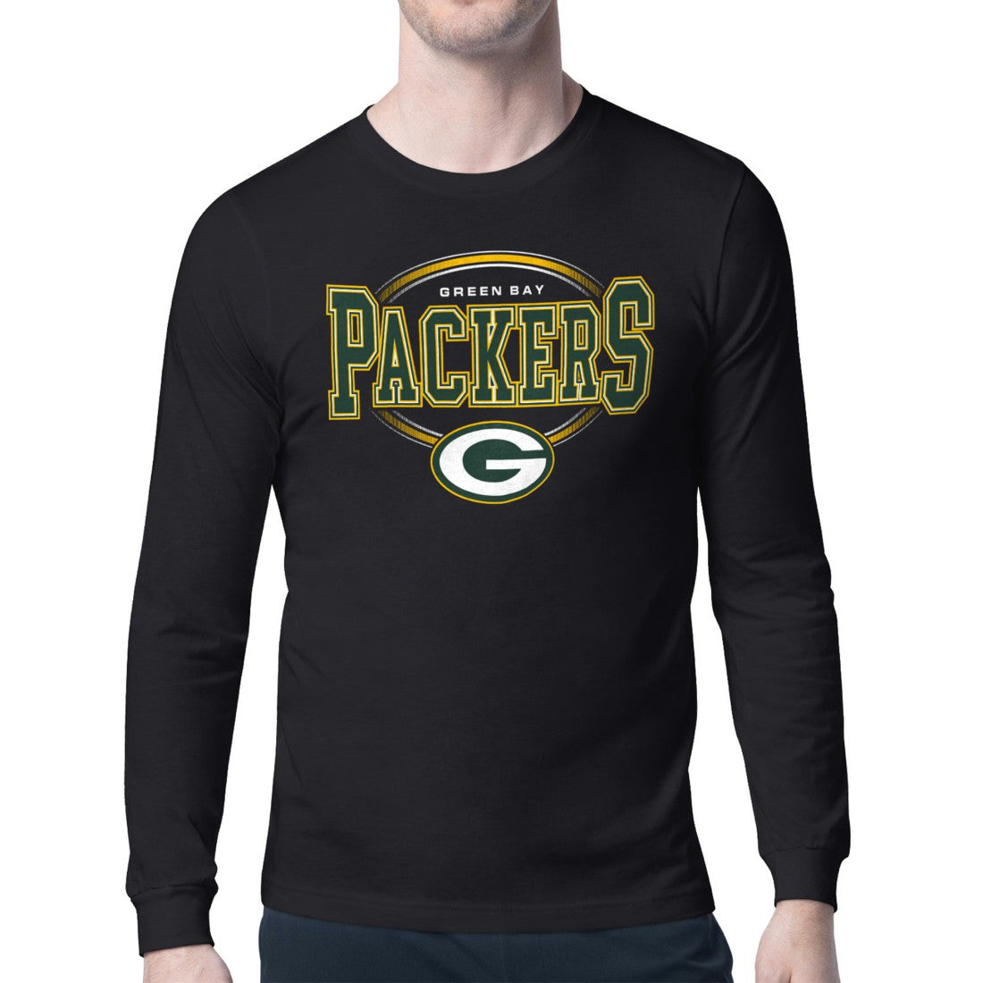 Starter Team Track Graphic Long Sleeve T-Shirt - Green Bay Packers