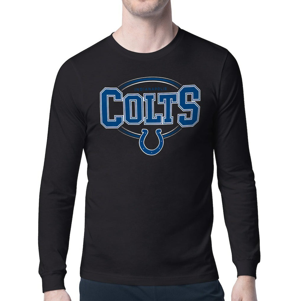 Starter Team Track Graphic Long Sleeve T-Shirt - Indianapolis Colts