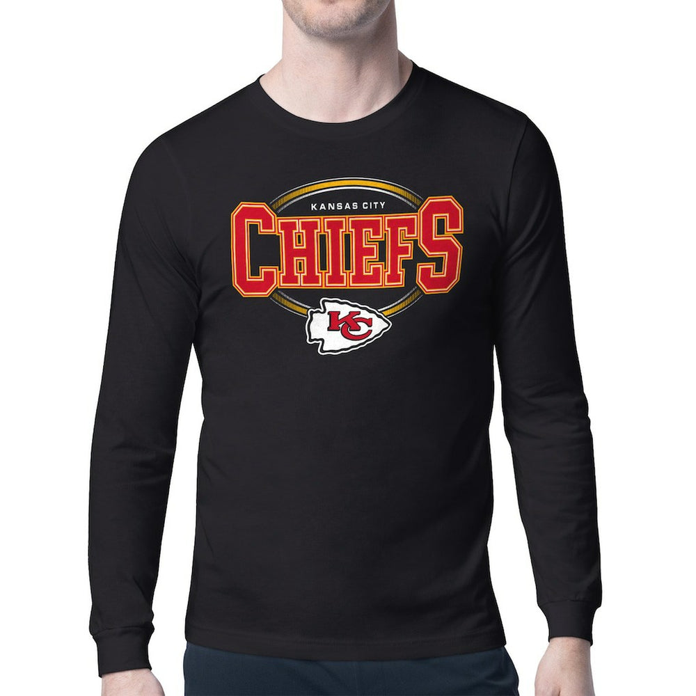 Starter Team Track Graphic Long Sleeve T-Shirt - Kansas City Chiefs