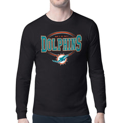 Starter Team Track Graphic Long Sleeve T-Shirt - Miami Dolphins