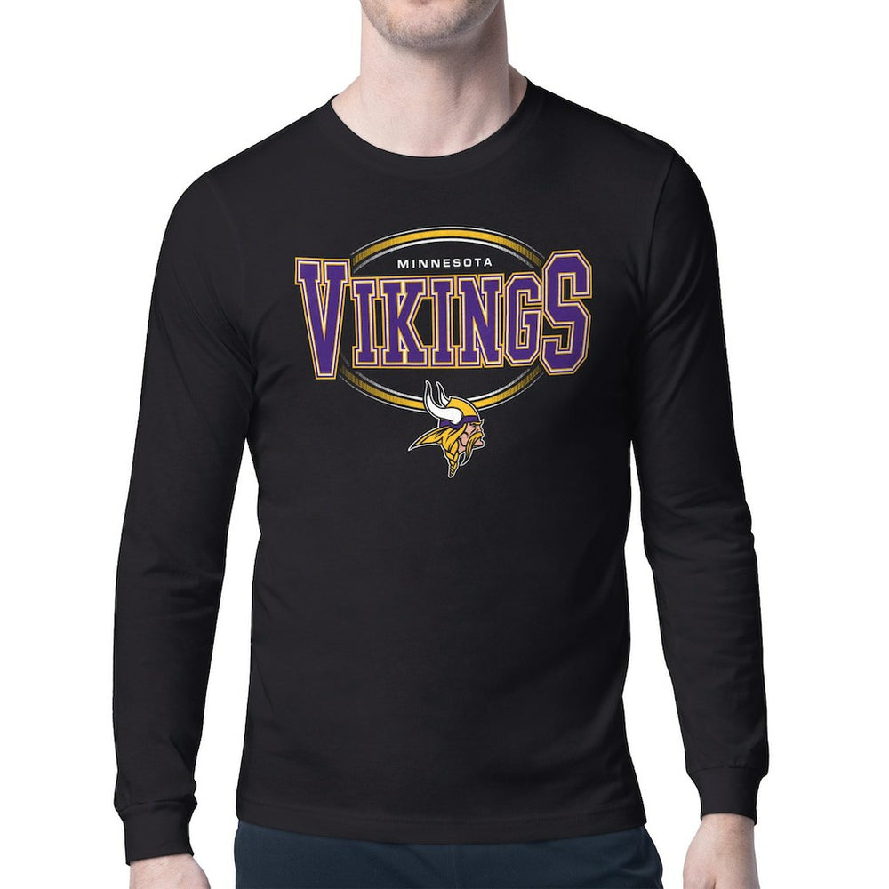 Starter Team Track Graphic Long Sleeve T-Shirt - Minnesota Vikings