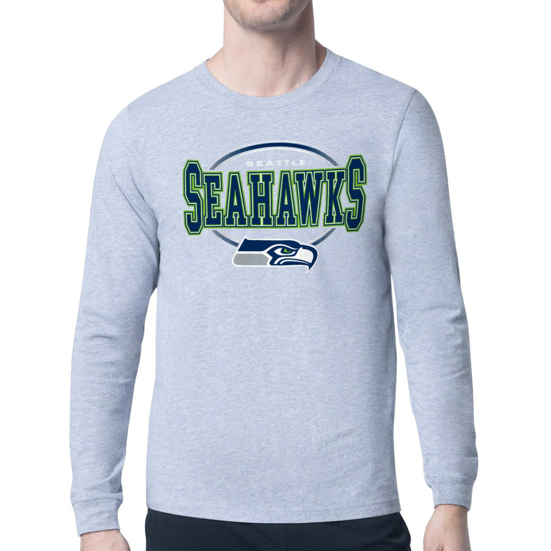 Starter Team Track Graphic Long Sleeve T-Shirt - Seattle Seahawks