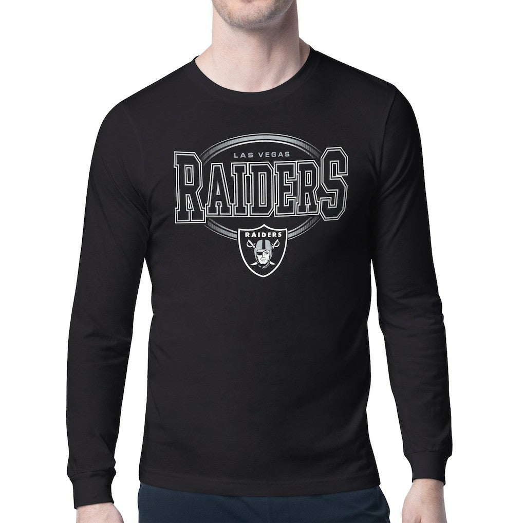 Starter Team Track Graphic Long Sleeve T-Shirt - Las Vegas Raiders