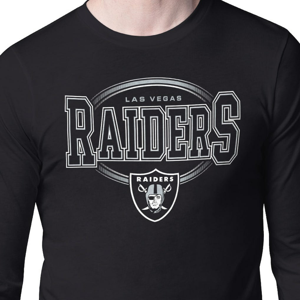 Starter Team Track Graphic Long Sleeve T-Shirt - Las Vegas Raiders