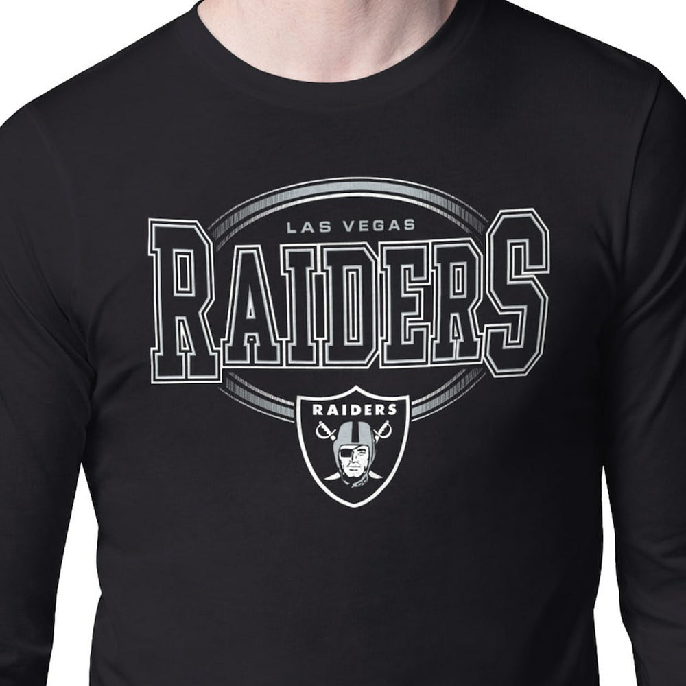 Starter Team Track Graphic Long Sleeve T-Shirt - Las Vegas Raiders