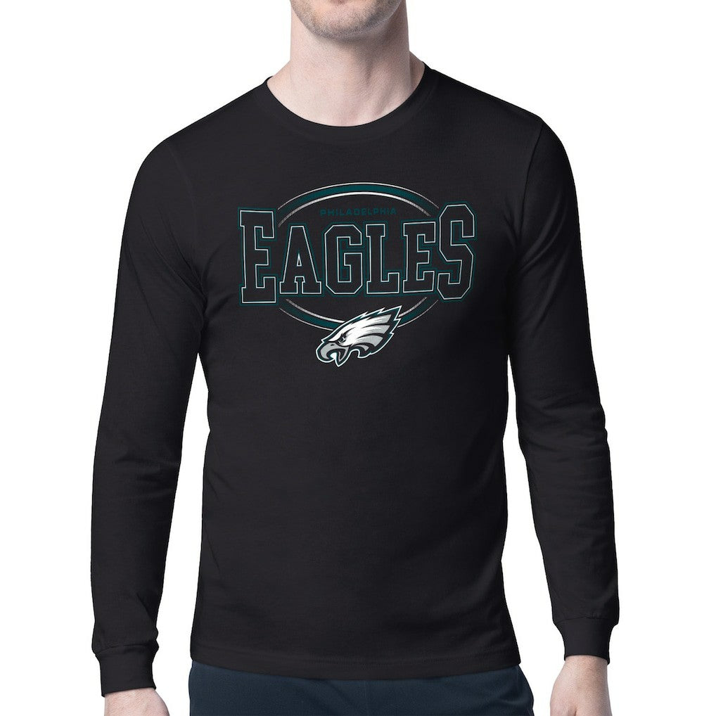 Starter Team Track Graphic Long Sleeve T-Shirt - Philadelphia Eagles