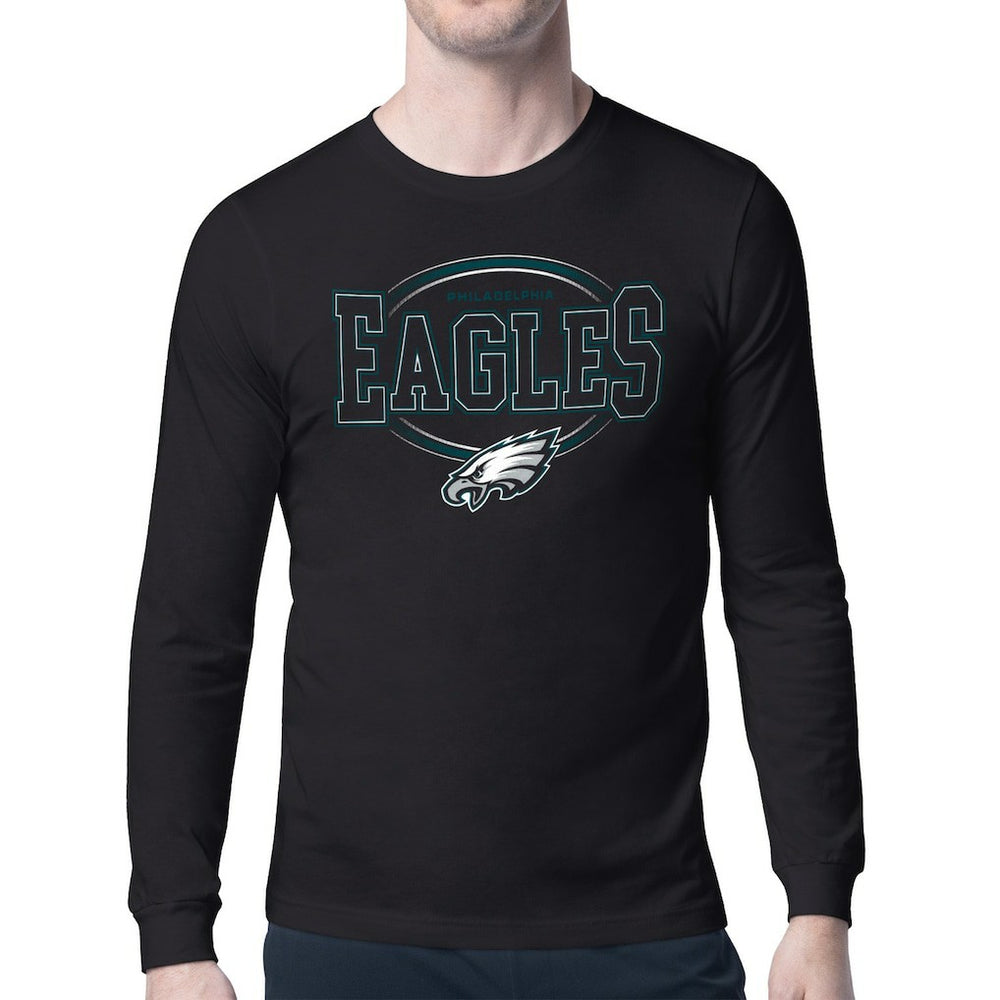 Starter Team Track Graphic Long Sleeve T-Shirt - Philadelphia Eagles