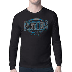 Starter Team Track Graphic Long Sleeve T-Shirt - Carolina Panthers