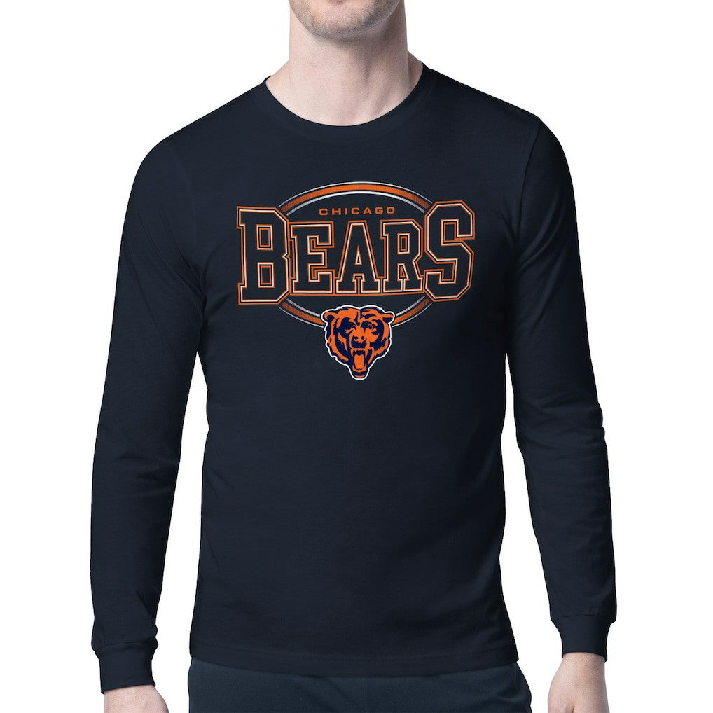 Starter Team Track Graphic Long Sleeve T-Shirt - Chicago Bears