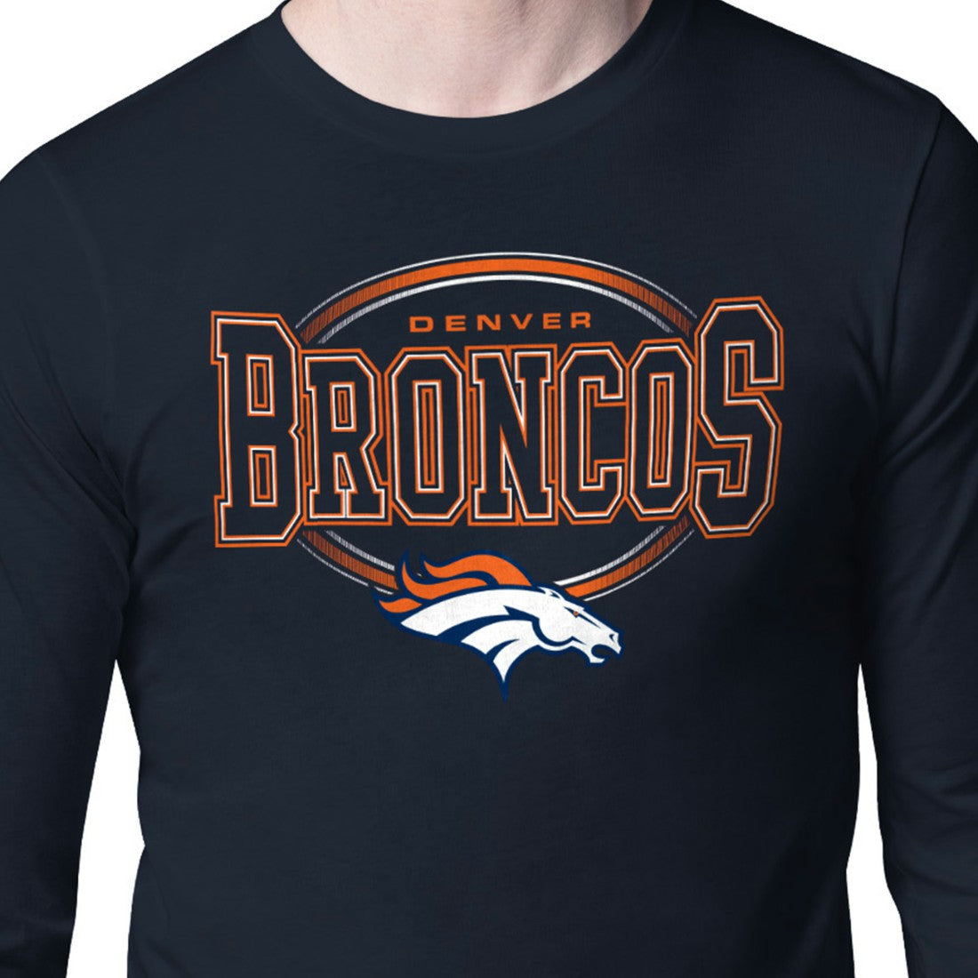 Starter Team Track Graphic Long Sleeve T-Shirt - Denver Broncos
