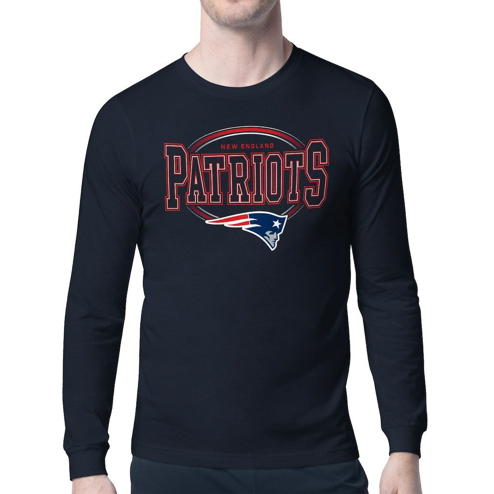 Starter Team Track Graphic Long Sleeve T-Shirt - New England Patriots