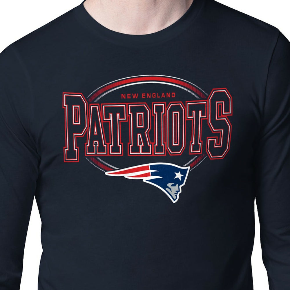 Starter Team Track Graphic Long Sleeve T-Shirt - New England Patriots