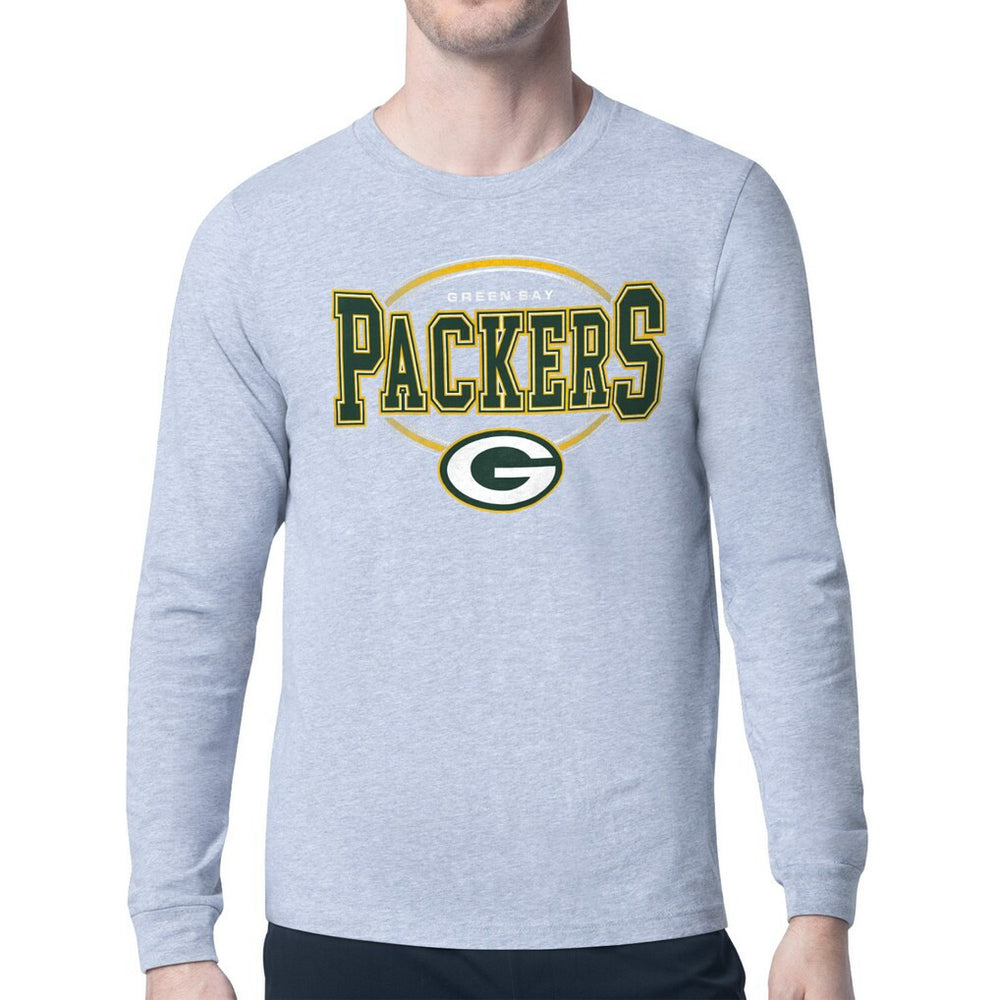 Starter Team Track Graphic Long Sleeve T-Shirt - Green Bay Packers