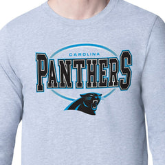 Starter Team Track Graphic Long Sleeve T-Shirt - Carolina Panthers