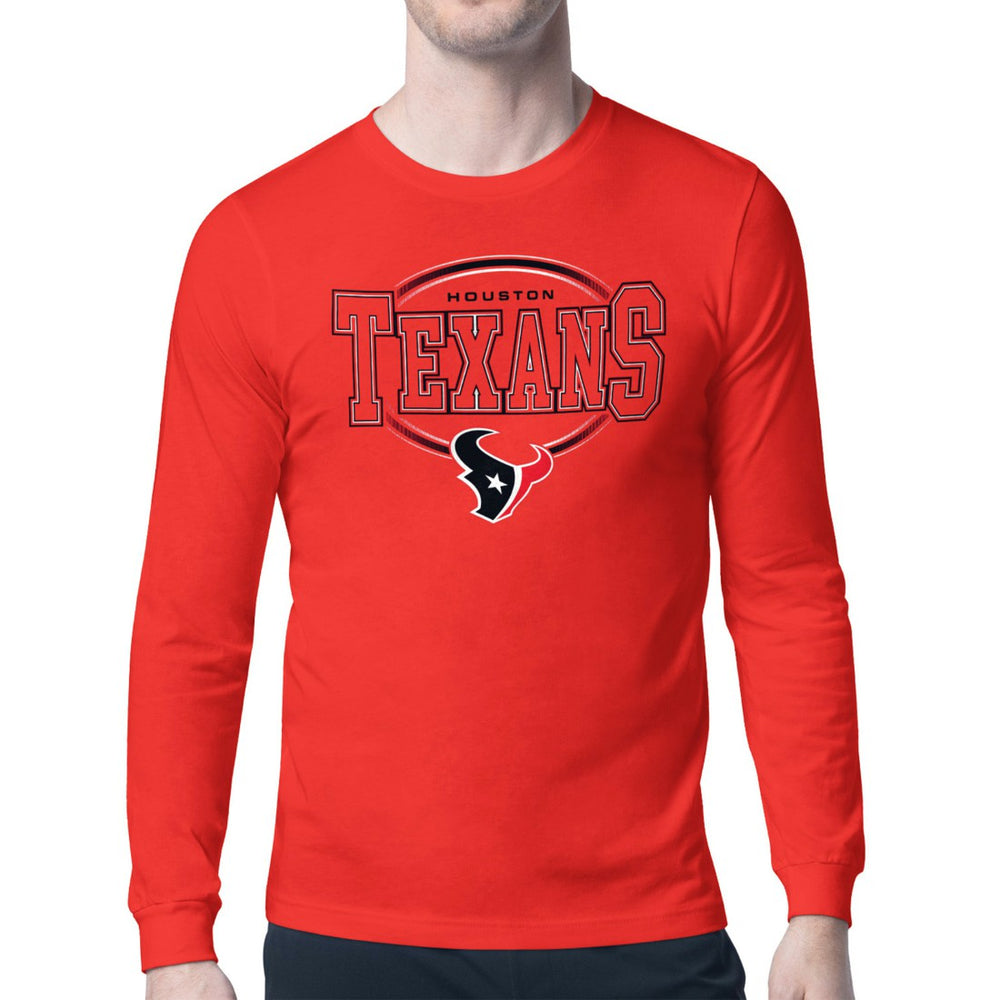 Starter Team Track Graphic Long Sleeve T-Shirt - Houston Texans