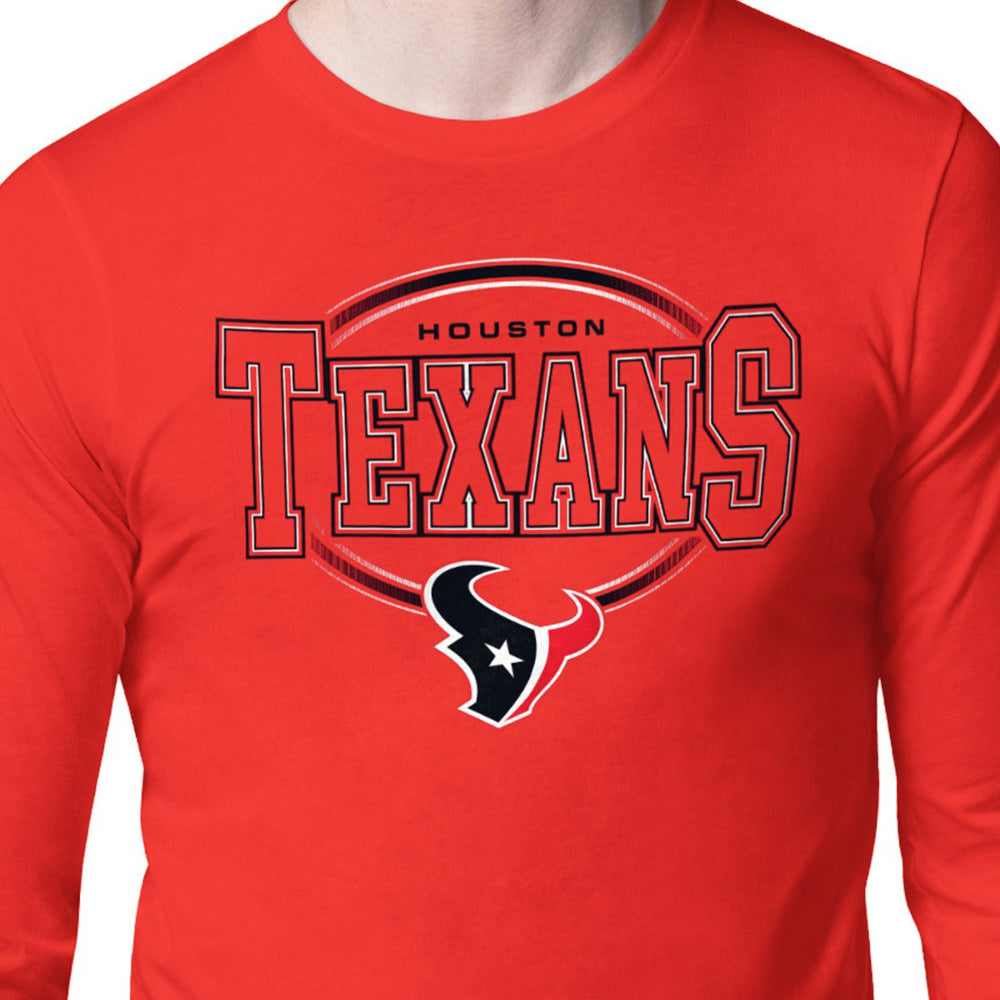 Starter Team Track Graphic Long Sleeve T-Shirt - Houston Texans