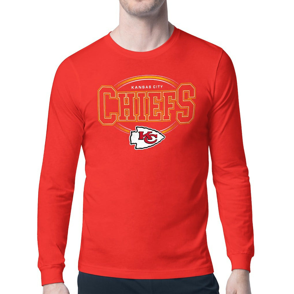 Starter Team Track Graphic Long Sleeve T-Shirt - Kansas City Chiefs