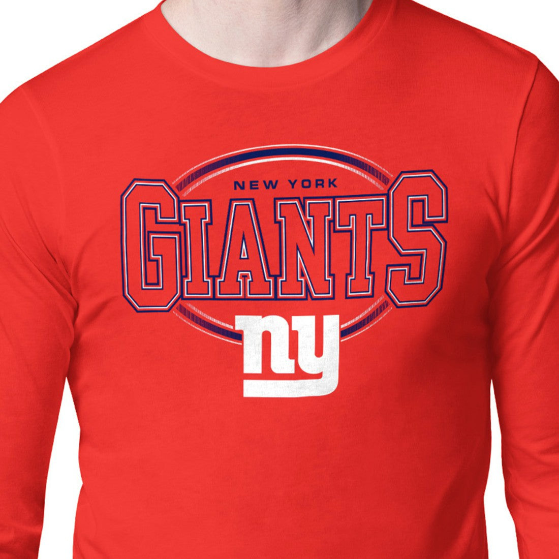 Starter Team Track Graphic Long Sleeve T-Shirt - New York Giants
