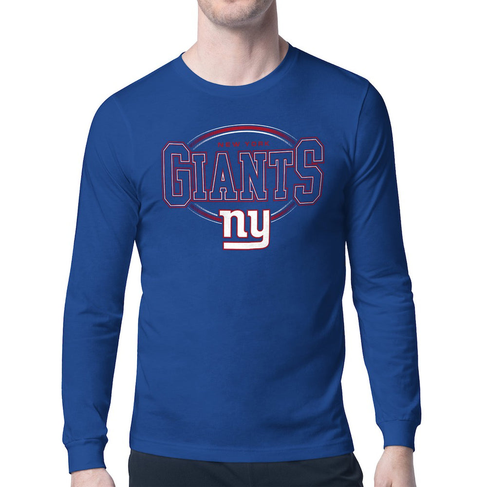 Starter Team Track Graphic Long Sleeve T-Shirt - New York Giants