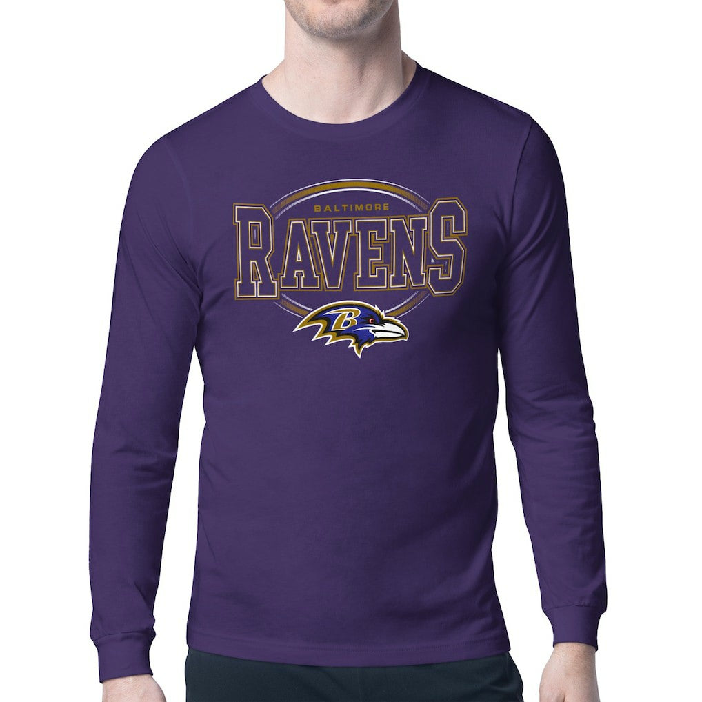 Starter Team Track Graphic Long Sleeve T-Shirt - Baltimore Ravens