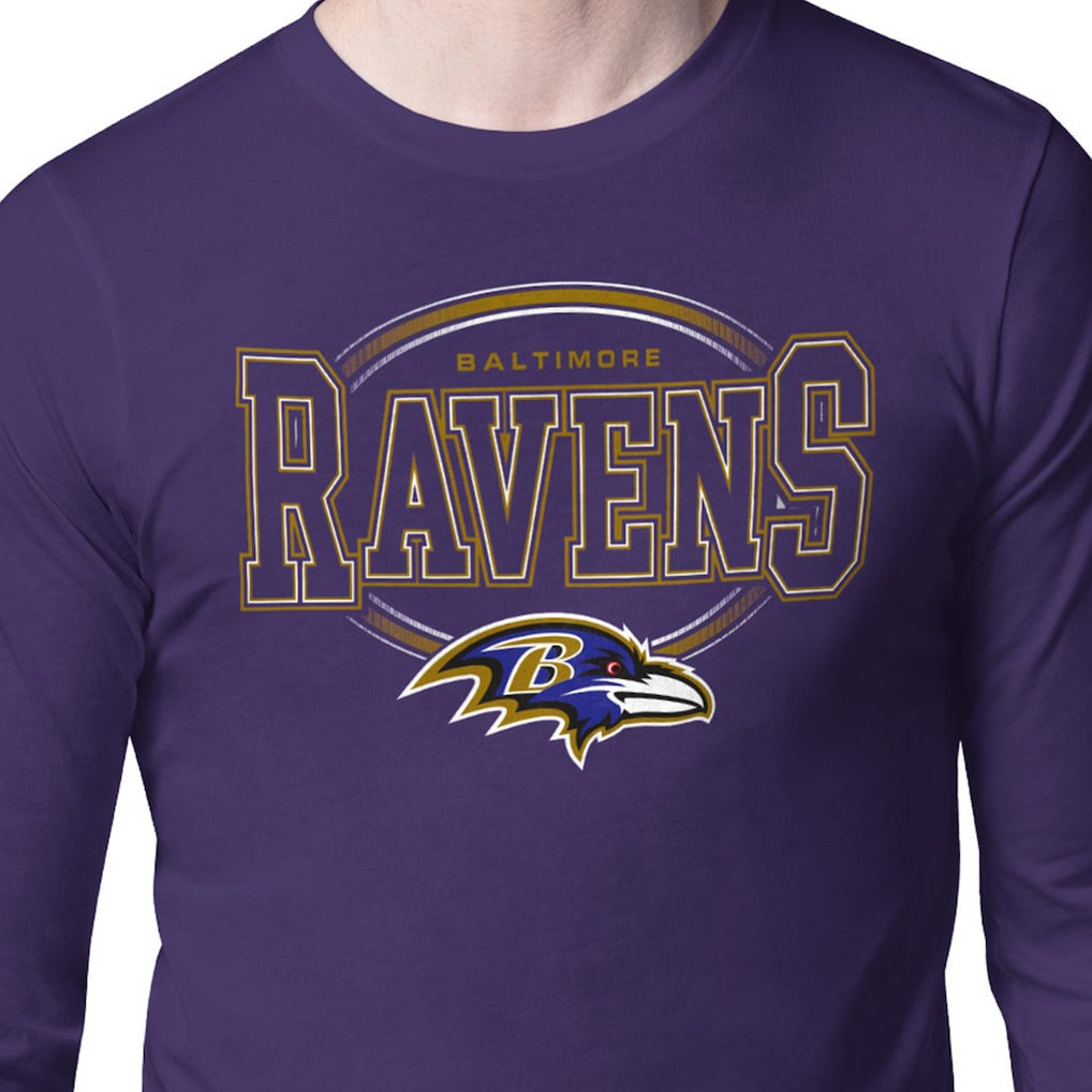 Starter Team Track Graphic Long Sleeve T-Shirt - Baltimore Ravens