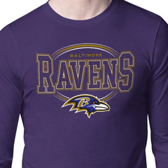 Starter Team Track Graphic Long Sleeve T-Shirt - Baltimore Ravens