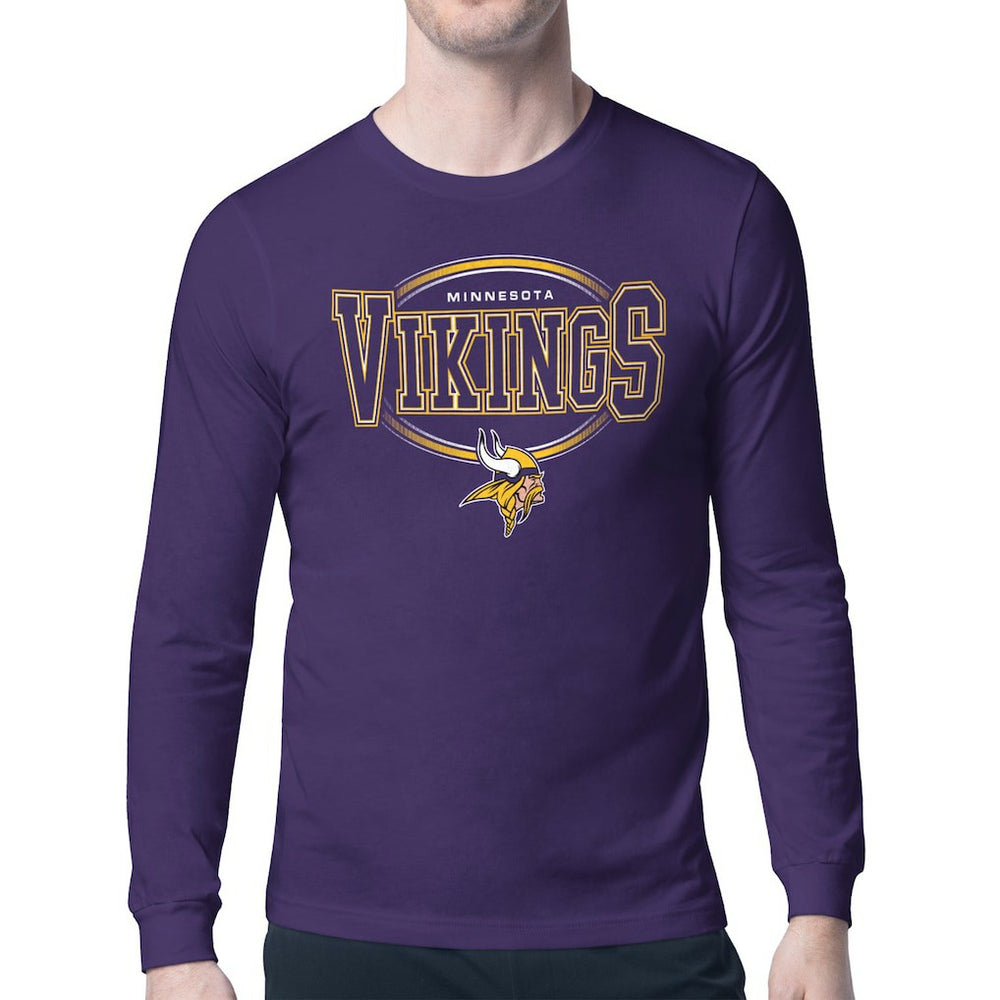 Starter Team Track Graphic Long Sleeve T-Shirt - Minnesota Vikings