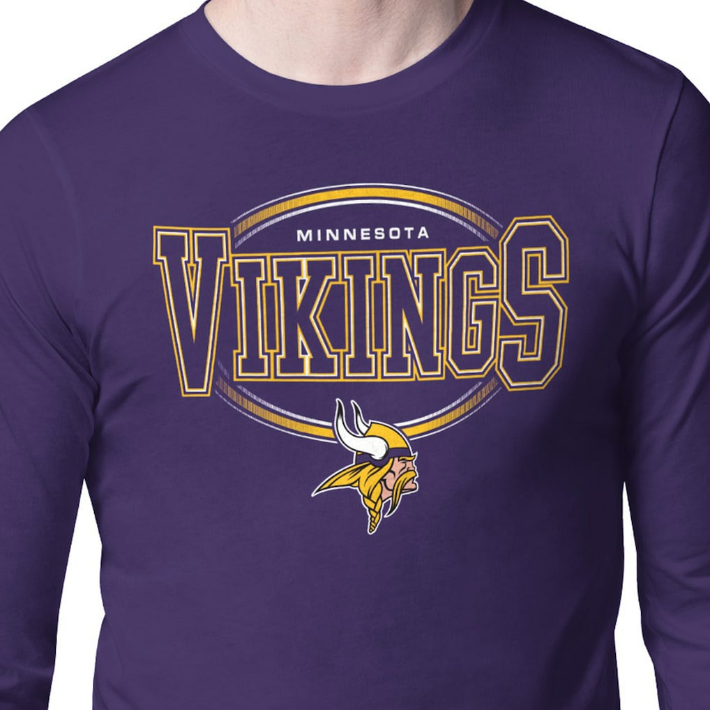 Starter Team Track Graphic Long Sleeve T-Shirt - Minnesota Vikings