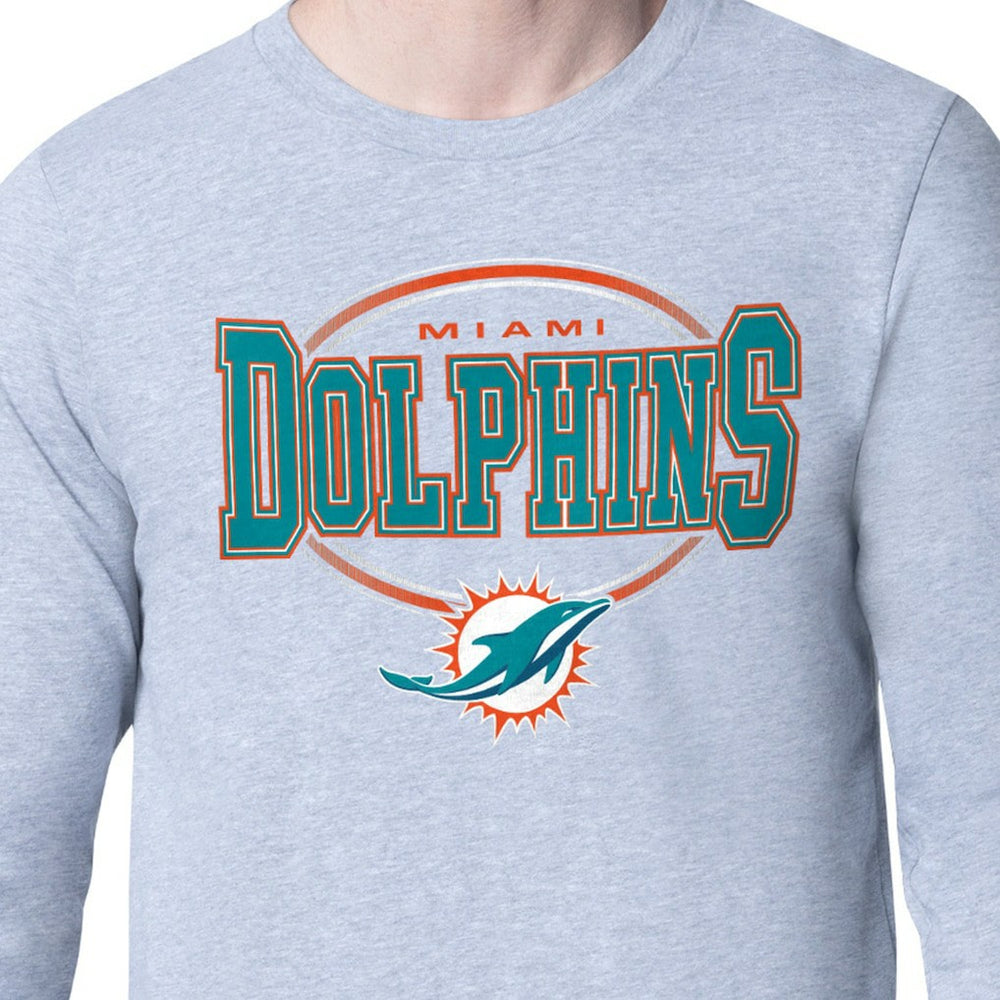 Starter Team Track Graphic Long Sleeve T-Shirt - Miami Dolphins