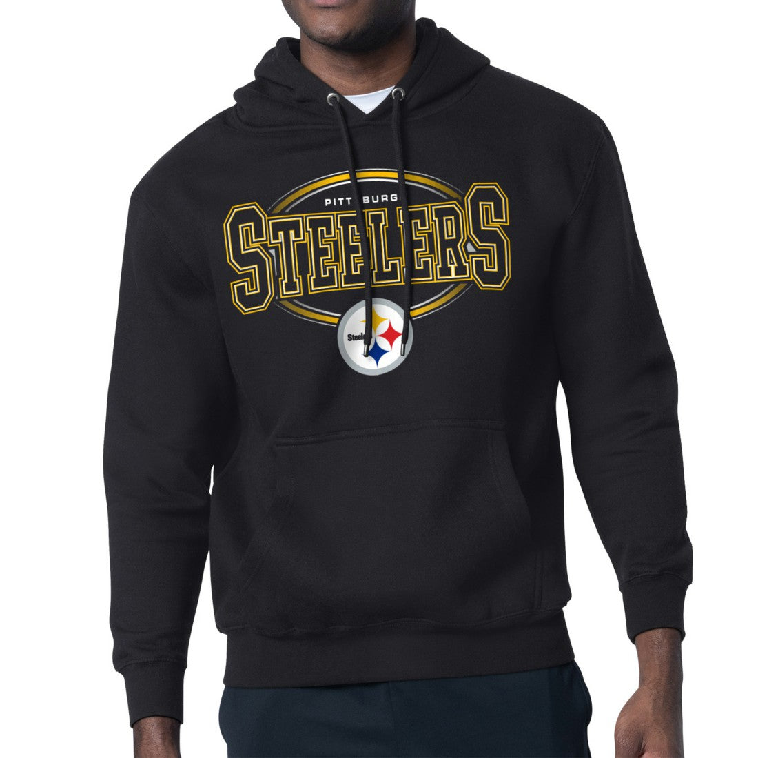 Starter Team Track Graphic Pullover Hoodie - Pittsburgh Steelers