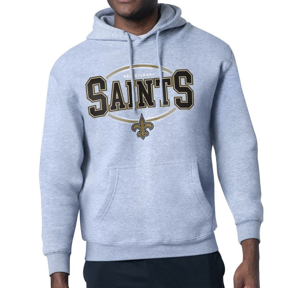 Starter Team Track Graphic Pullover Hoodie - New Orleans Saints