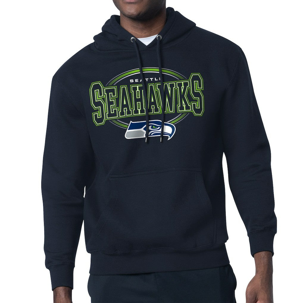 Starter Team Track Graphic Pullover Hoodie - Seattle Seahawks