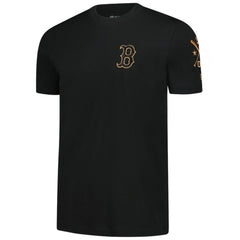 MLB Boston Red Sox New Era Bronze Logo with Cross Bats Established T-Shirt