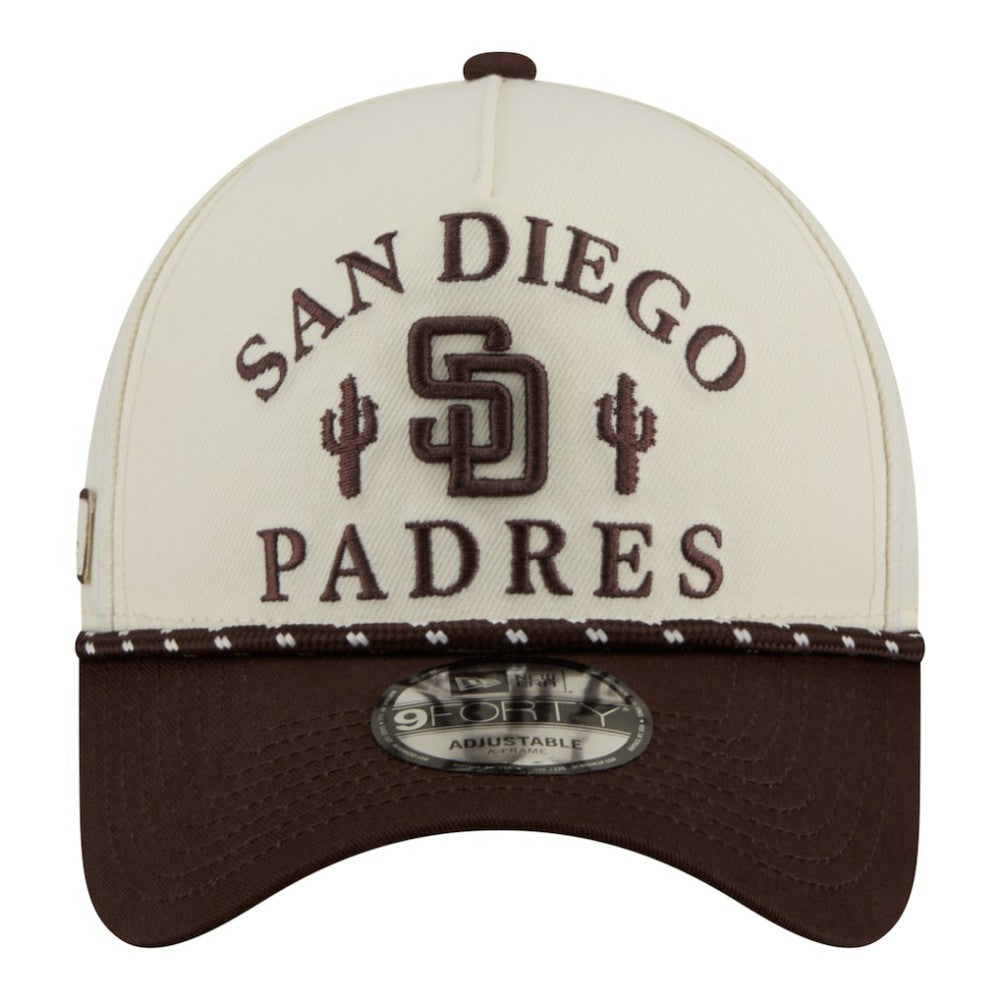 MLB San Diego Padres New Era 2026 Spring Training Fan Pack Rope A-Frame 9FORTY Adjustable Hat