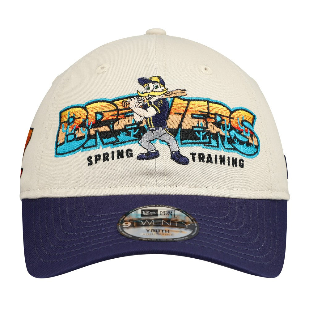 MLB Milwaukee Brewers New Era Youth 2026 Spring Training Fan Pack Batter 9TWENTY Adjustable Hat